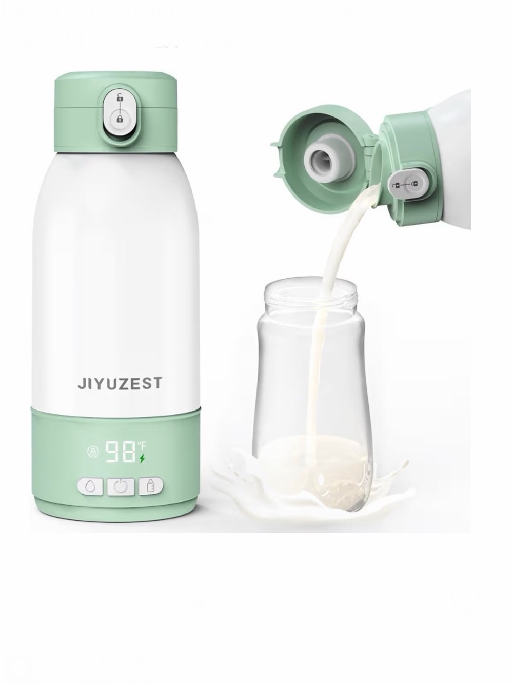 Portable 17OZ Lg Capacity Bottle🍼Warmer for Travel🧳w/Dual Heating Modes